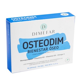 Osteodim 30 capsulas con Vitamina K2 (Menaquin Gold), Vitamina D3 y Omega 3