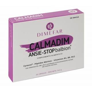 Calmadim Ansie - Stop Balbion 30 cápsulas con melisa y vitaminas B1, B6, B12