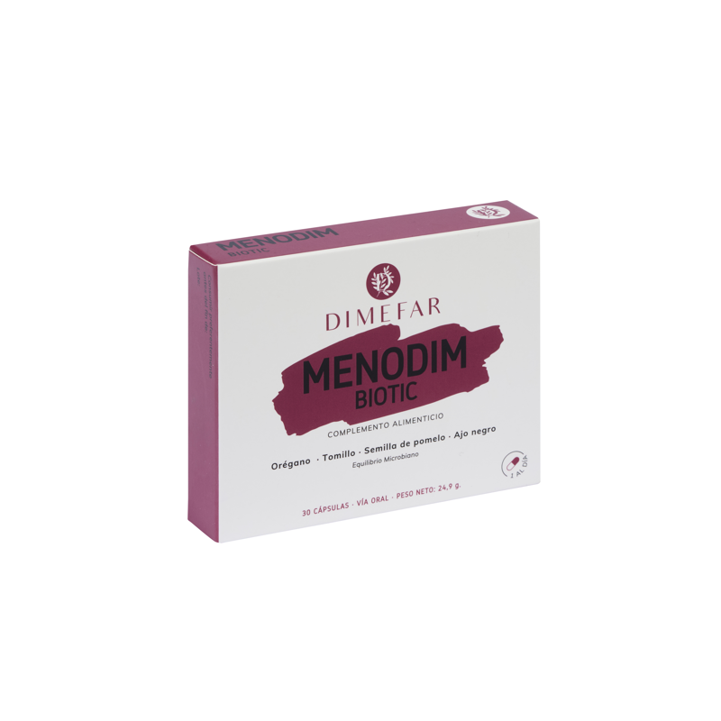 Menodim Biotic - 30 cápsulas a base de Orégano, Tomillo, Pomelo y Ajo