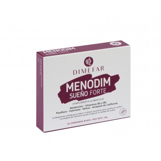 Menodim Sueño - 30 comprimidos a base de Melatonina, Valeriana, Pasiflora, Melisa, Amapola de California Vitamina B3 y B6