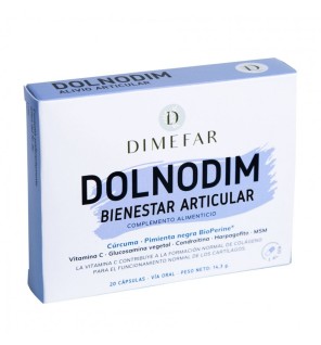 Dolnodim | 20 cápsulas con Bioperine y Cúrcuma - Dimefar