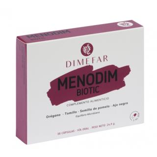 Menodim Biotic - 30 cápsulas a base de Orégano, Tomillo, Pomelo y Ajo